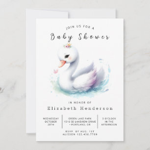 Invitación Baby Shower unico de Swan en línea