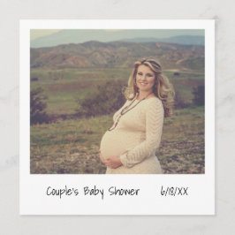 Invitación Baby Shower único retro instantáneo de parejas de 