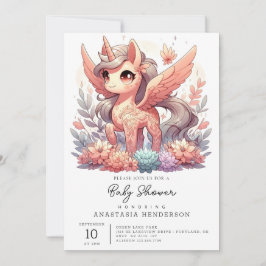 Invitación Baby Shower unicornio encantado