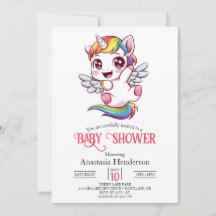 Baby Shower Unicornio simple y absurdo