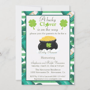 Invitación Baby Shower Unisex del Día de San Patricio