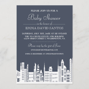 Invitación Baby Shower urbano