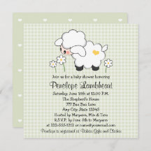 Baby Shower verde claro para el cordero