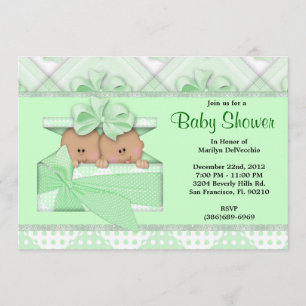 Invitación Baby Shower verde dulce LINDO