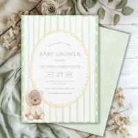Baby Shower Vintage de banda verde