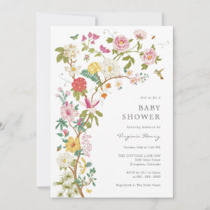 Invitación Baby Shower Vintage Elegante