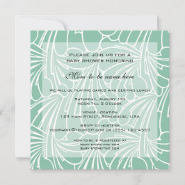 Invitación Baby Shower vintage, patrón floral Art Nouveau