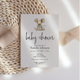 Invitación Baby Shower Vintage Plush Nursery Animales