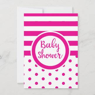 Invitación Baby Shower vintage Rosa