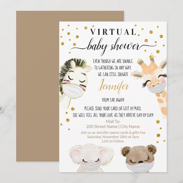 Invitación Baby Shower virtual (Anverso / Reverso)