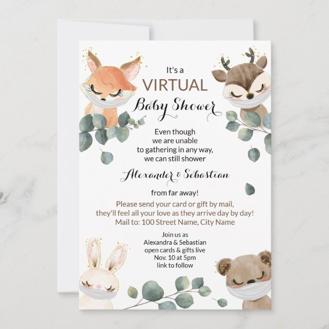 Invitación Baby Shower virtual (Anverso)