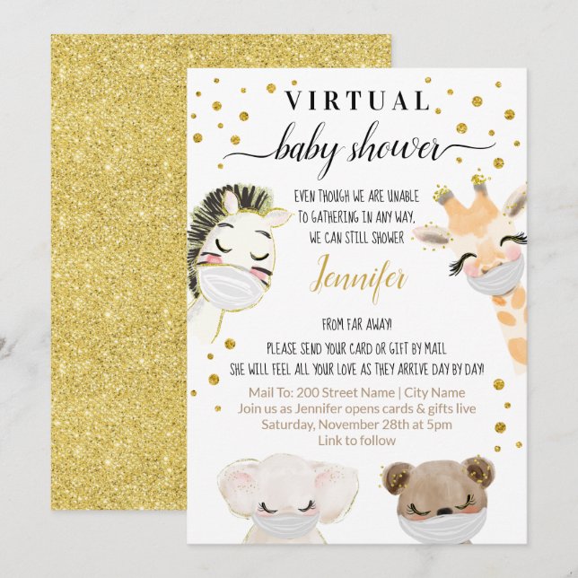 Invitación Baby Shower virtual (Anverso / Reverso)