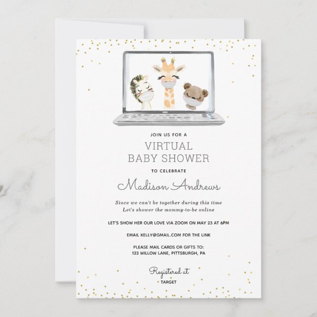 Invitación Baby Shower virtual (Anverso)