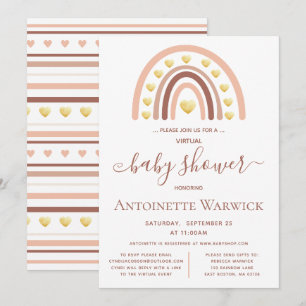 Invitación Baby Shower virtual arcoiris