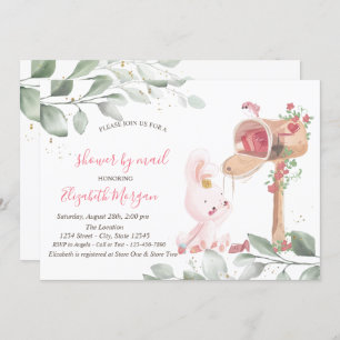 Invitación Baby Shower virtual de Baby Rabbit