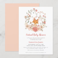 Baby Shower virtual de foliage de Fox Vintage