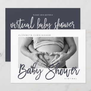 Invitación Baby Shower virtual de fotografía Personalizado mo
