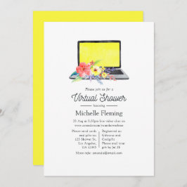 Invitación Baby Shower virtual de la floración de verano