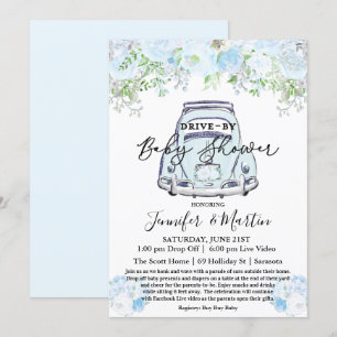 Invitación Baby Shower Virtual Drive By Baby Shower