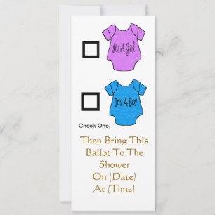 Invitación Baby Shower Votación Inivitation - Personalizar It