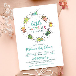 Invitación Baby Shower Watercolor Little Lovebug