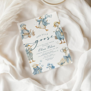 Invitación Baby Shower Watercolor Silly Goose