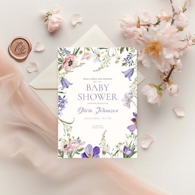 Invitación Baby Shower Wildflower (Subido por el creador)