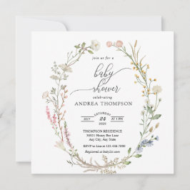 Invitación Baby Shower Wildflower