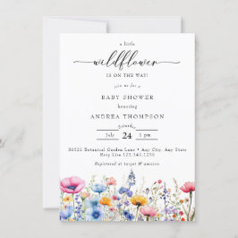 Invitación Baby Shower Wildflower