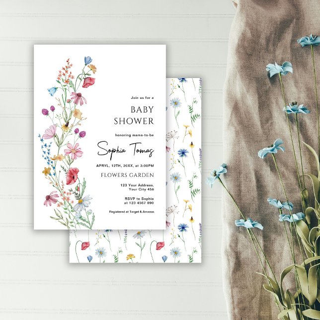Invitación Baby Shower Wildflowers (Subido por el creador)
