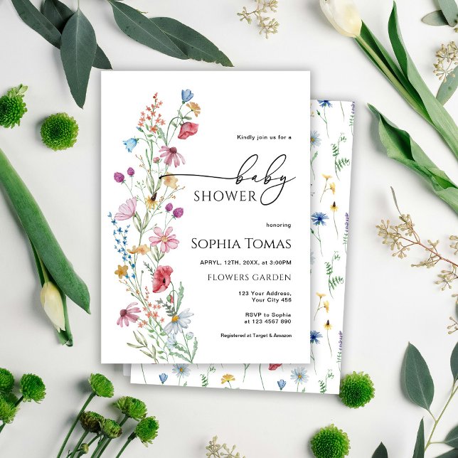 Invitación Baby Shower Wildflowers (Subido por el creador)
