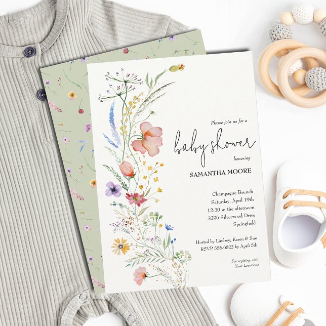 Invitación Baby Shower Wildflowers (Subido por el creador)