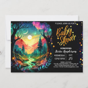 Invitación Baby Shower Wonderland Enchanted Grove