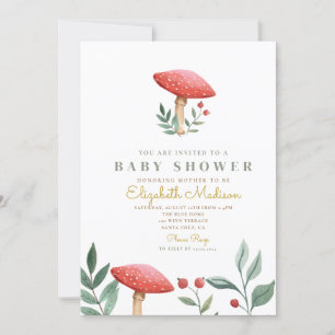 Invitación Baby Shower Woodland Forest