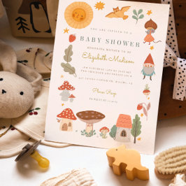 Invitación Baby Shower Woodland Forest