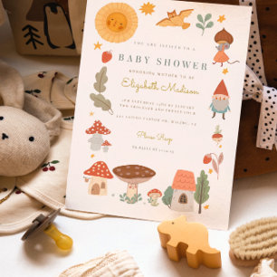 Invitación Baby Shower Woodland Forest