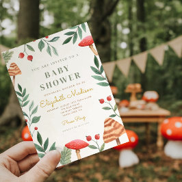 Invitación Baby Shower Woodland Forest