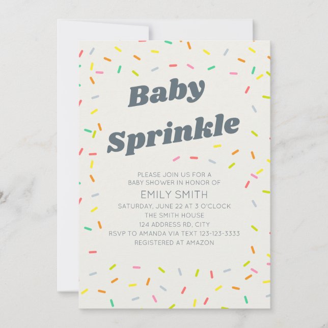 Invitación Baby Sprinkle  (Anverso)