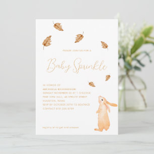 INVITACIÓN BABY SPRINKLE AUTUMN MODERNO MINIMAL BABY SHOWER