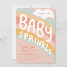 Invitación BABY SPRINKLE Cute nubes Personalizado de lluvia a
