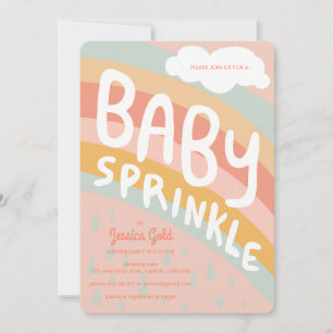 Invitación BABY SPRINKLE Cute nubes Personalizado de lluvia a
