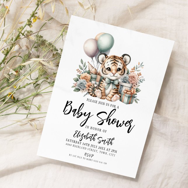 Invitación Baby Tiger Baby Shower (Subido por el creador)