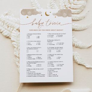 Invitación Baby Trivia Twinkle Little Star Baby Shower Card
