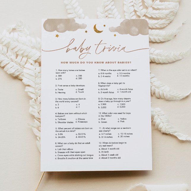 Invitación Baby Trivia Twinkle Little Star Baby Shower Card (Subido por el creador)