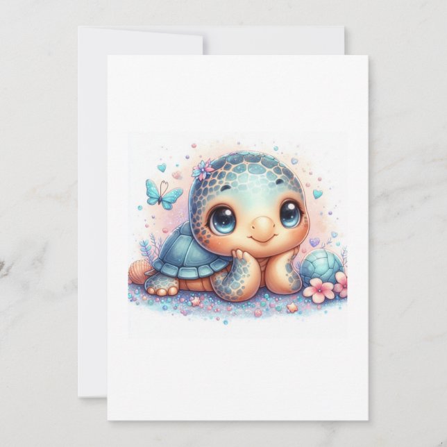 Invitación baby turtle  (Anverso)