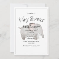 Baby Watercolor Elephant Baby Shower moderno