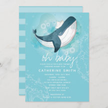 Baby Whale Boy Baby Shower