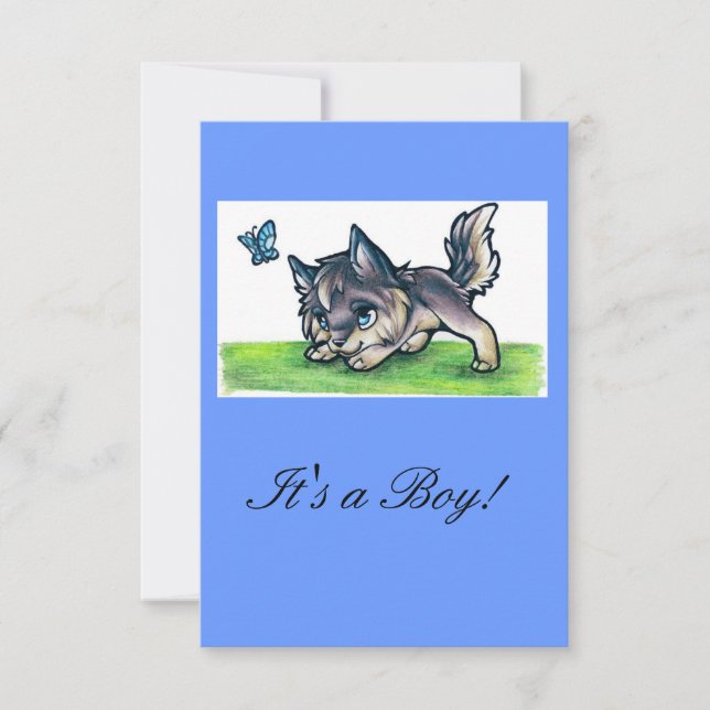 Invitación Baby Wolf Invita/Invitaciones (Anverso)