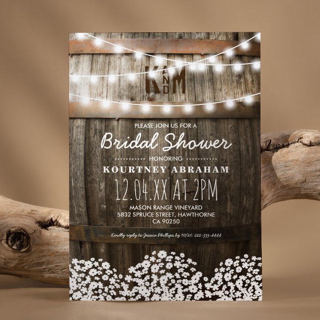 Invitación Baby's Breath Rústico Ajuar de Madrina (Subido por el creador)