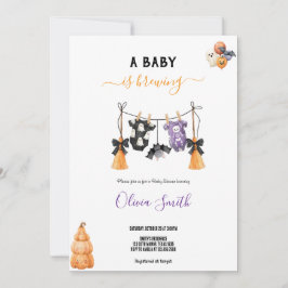 INVITACIÓN BABYSHOWER HALLOWEEN VIBE PARTY INVITATION